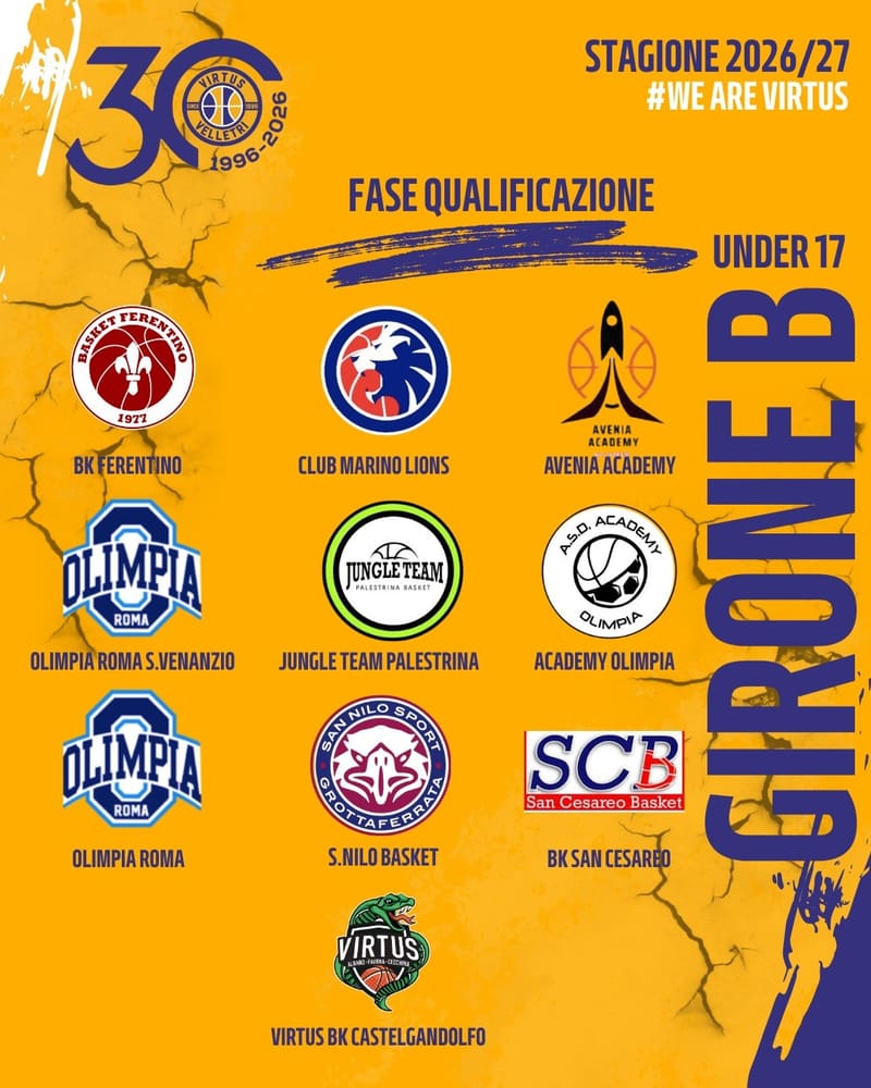 ❗Uscito il girone Under 17 Ecco i nostri avversari per prima fase 🟡🔵